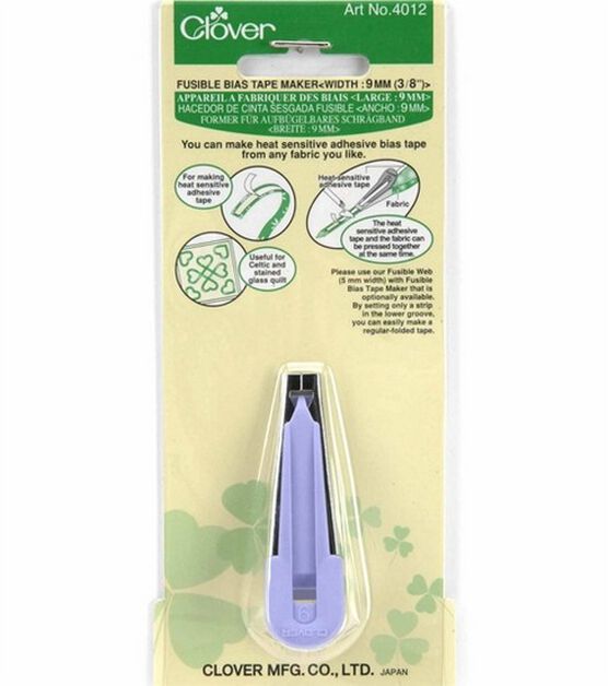 Clover Fusible Bias Tape Maker 9mm 3/8" 4012 Clover Fusible Bias Tape Maker 9mm 3/8" 4012